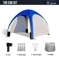 Tente gonflable pour le camping - 10*10 pieds, protection UV extérieure
