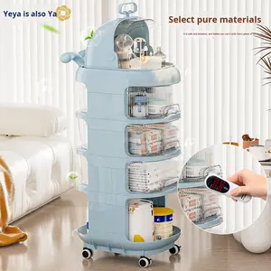 Yeya Baby zubehör Lager regal G-39012 Wal Kinderwagen Boden stehende mehr schicht ige kreative Nachttisch Mobile Snack Rack PP - Product Image 3