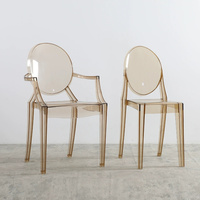 Chaise Ghost en Acrylique et Résine Plastique, Style Nordique Moderne, pour Salle à Manger, en Plexiglas, Vente en Gros Direct Usine