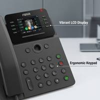 Téléphone IP Wi-Fi Fanvil V62W Gigabit avec écran couleur HD de 2,8 pouces, Wi-Fi double bande 2,4/5 GHz, PoE, conférence 6 voies, 21 touches DSS, 12 lignes SIP