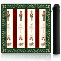 Tapis de mahjong en néoprène inodore de 32,5 pouces, impression personnalisée, tapis de mahjong américain, nappe de luxe, fabrication en usine