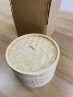 Cuiseur vapeur en bambou de 10 pouces, panier pour le cuiseur rapide, avec logo personnalisable