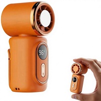 Mini ventilateur portable à clip rechargeable avec écran LED, 5 vitesses, réglable à 180°, pour la maison, l'extérieur et le bureau