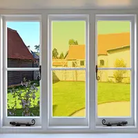 सजावटी गैर चिंतनशील खिड़की के शीशे फिल्म सौर टिंट वास्तु फिल्म पीले रंग