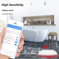 Détecteur de fuite d'eau intelligent ZigBee Graffiti pour maison connectée avec contrôle par application, capteur d'immersion dans l'eau à piles