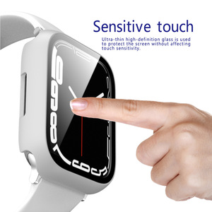 CS030 - Funda Protectora de Pantalla de Vidrio Templado para Reloj Inteligente, Acabado Mate, Cobertura Total, Compatible con <span class=keywords><strong>Apple</strong></span> <span class=keywords><strong>Watch</strong></span> Series 10, 11, 40, 42, 44, 46, 49 - Product Image 2