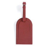 Étiquettes de bagages en cuir véritable de luxe personnalisées en gros, durables, portables, pour cartes d'embarquement et accessoires de voyage