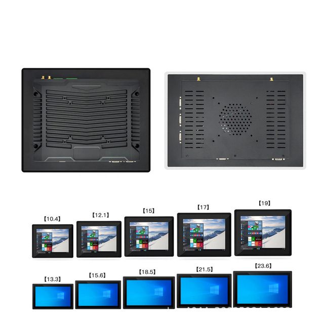 Custom Industrial LCD Display IP65 Waterproof 10.1 12 15 17 19 21.5 23.8 Inch HMI IPC Touch Screen Panel PC Industrial Monitor