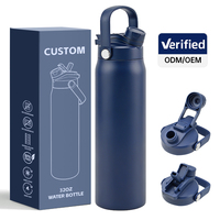 Bouteille d'eau sport anti-transpiration de 32 oz avec impression sérigraphiée, faible MOQ, avec couvercle à bec verseur 4-en-1 et paille, gourde de sport pour la gym et le fitness
