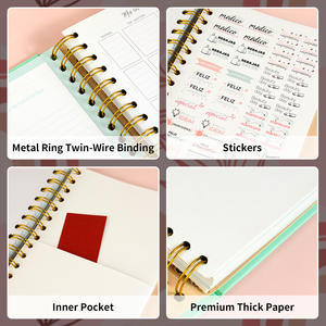 Planificador de tapa dura con impresión personalizada 2025 2026 con pegatina, organizador de objetivos diarios, diario de oficina, <span class=keywords><strong>Agenda</strong></span>, planificador - Product Image 3