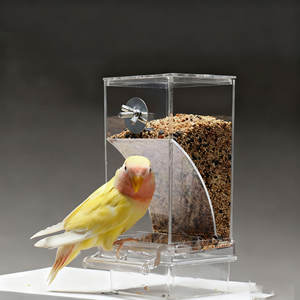 Прозрачная кормушка для попугаев-без беспорядка с видимой подачей пищи прозрачная автоматическая кормушка для попугаев - Product Image 2