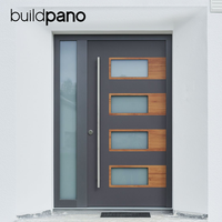 Porte de sécurité moderne en aluminium moulé pour entrée de villa, bâtiment résidentiel de luxe, panneau décoratif, structure à cadre solide