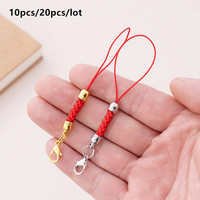 10 pcs/lot porte-clés corde avec anneau de saut lanière Lariat sangle cordon pour bricolage porte-clés pendentif artisanat fabrication de bijoux fournitures