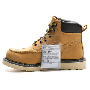 Stivale di Sicurezza da Uomo in Pelle Nubuck Marrone alla Moda, Taglio Medio, Cucitura Goodyear, per Uso Industriale e <span class=keywords><strong>Campi</strong></span> Petroliferi in Inverno - Product Image 2