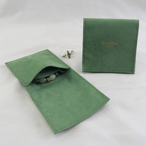 Bolsa de Terciopelo Personalizada con Logotipo para Regalo de Joyería, con Logotipo y Almohadillas de Inserción, Bolsa de Microfibra Tipo Sobre para Joyería - Product Image 5