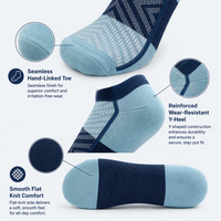 Chaussettes de sport confortables en coton tricoté et élasthanne, chaussettes athlétiques élastiques pour un usage quotidien décontracté