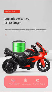 Mini Motocicleta Eléctrica de Tres Ruedas para Niños, con Luces LED y Música, Juguete de Auto a Batería, Triciclo de Plástico - Product Image 5