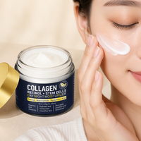 Crème Visage au Collagène, Crème Hydratante pour la Peau au Collagène, Crème Visage au Collagène 60g pour Femmes, Usage Quotidien à Domicile