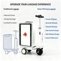 Valise Électrique Intelligente pour Adultes avec Écran LCD Mini-Écran d'Affichage Publicitaire, Transportable, pour Utilisation en Extérieur