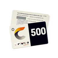 Carte à gratter en PVC personnalisée à prix d'usine, carte de recharge, mini-étiquette étanche pour loterie, carte-cadeau, paiement et recharge