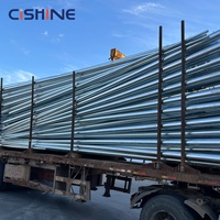 Poste de Luz Solar para Exteriores de Acero Galvanizado de 8 m de Cishine, Personalizado de Fábrica, con Posición de Orificio Personalizada y Brazo
