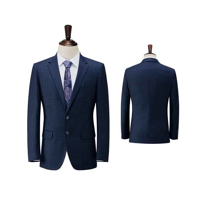Good Quality Classic Dark Blue Slim Suit Coat Sheep Wool 80.4% Viscose 19.6% Business Suit Coat for Men