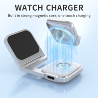 Support de chargeur de montre sans fil magnétique rotatif et pliable en alliage d'aluminium 5W anti-tremblement pour bureau – Vente directe usine