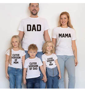 Tenues Parent-Enfant de Haute Qualité, T-Shirt à Manches Courtes Assorti, Tenues Maman et Fils, Papa et Fille, Tenues Maman et Moi - Product Image 3