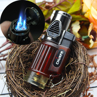 2025 coupe-vent Jet flamme allume-cigare rechargeable briquet à gaz esprit Cool bougie Butane torche briquet