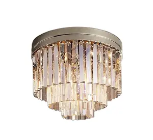 Rhys prism glass ceiling lamp America industrial ceiling light vintage LED luxury decor home low ceiling chandelier lighting