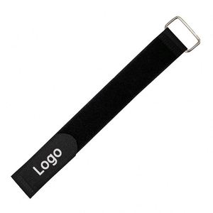 Sangle de gestion des câbles réglable et sangle élastique à crochets et boucles pour bagages, sangle à crochets et boucles personnalisée avec logo, ceinture avec boucle à anneau métallique - Product Image 1