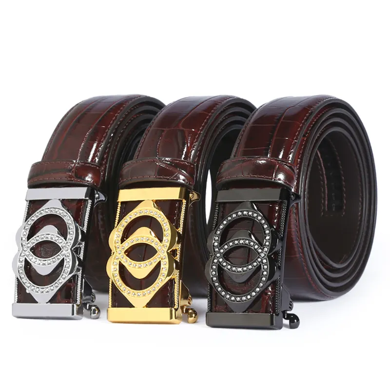 Korean Fashion Jewelry Genuine Leather Adjustable Waist Belt for Men