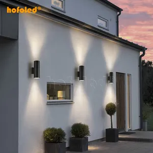 Lâmpada LED para parede moderna, 110V 220V, para iluminação doméstica, 10W, para hotel e vilas, cilindro à prova d'água, montada no exterior, ideal para uso doméstico