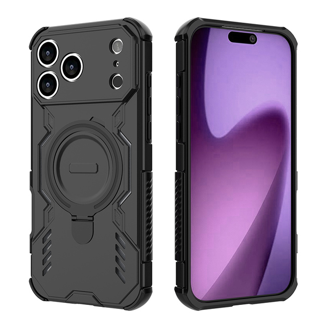 Wholesale Anti-Shock Phone Case with Heat Dissipation Function Magnetic Metal Ring Bracket for iPhone 17 Pro Max Pixel 10 Pro