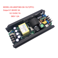 Luz de Escenario LED de Cabeza Móvil de 600W con Fuente de Alimentación de Triple Salida AC-DC 36V 3A 12V 7A 380V 1.2A HS-U600T380+36+12LT(PFC)