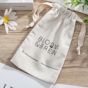 Có Thể Tái Chế Bông Gấp Đôi Dây Kéo Sản Phẩm Lưu Trữ Bao Bì Túi Biểu Tượng Tùy Chỉnh In Muslin Bụi Quần Áo Pouch Cho Giày - Product Image 5