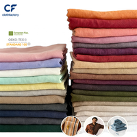 Tissu 100% Lin Lavé 165 GSM Couleur Unie Fil Teint Textile Lin pour Vêtements Chemises Robes