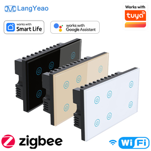 Interruptor de Luz Inteligente LangYeao Tuya de 6 Canales, WiFi Zigbee, Monitoreo de Energía de 600W, Bloqueo Infantil, Compatible con Alexa y Google Home - Product Image 1