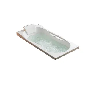 strong build in acrylic whirlpool bathtub with stainless steel support