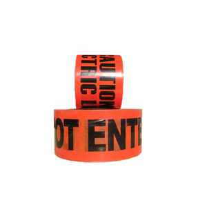 Cinta de Advertencia de Fibra Óptica Enterrada Naranja de Seguridad para Marcado de Riesgos Subterráneos, Suministro de Fábrica - Product Image 1