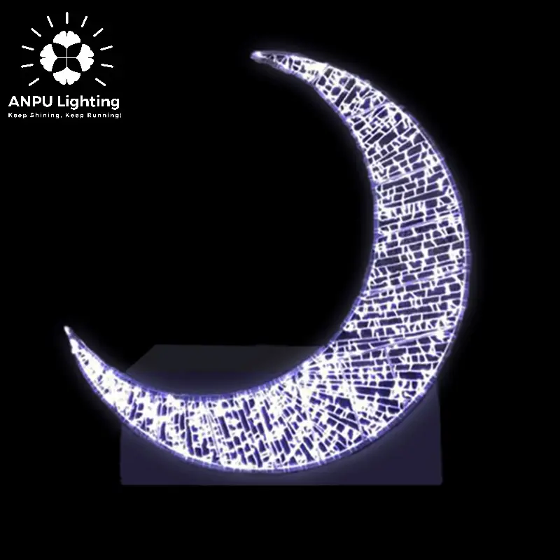 Праздничный 2d светодиодный полумесяц Eid mubarak, светильник в виде Луны и звезды