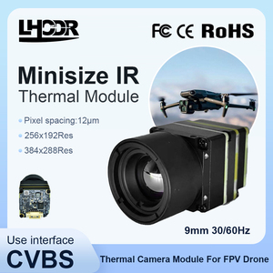 FPV Drones için 256/384 termal görüntüleme kamerası modülü CVBS arayüzü mikro termal kamera kamera iletişim ağ ürünü - Product Image 2