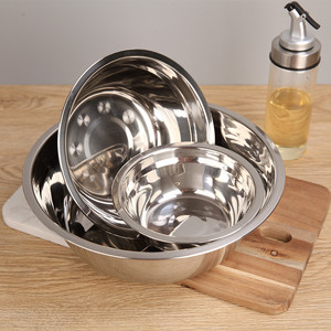 Design moderne 14 cm en acier inoxydable 201 ensemble de bols à mélanger en usine-bol à fruits/légumes/salade en métal épais poli écologique - Product Image 5