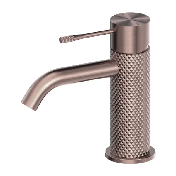 Health 62# Brass Ltaly Designer Luxury Knurled Brushed Bronze Basin Taps Single Hole Mixer Hotel Bathroom Basin Faucets