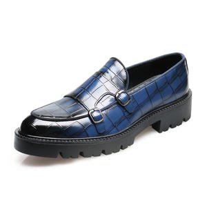 Nouvelles Chaussures Habillées d'Affaires pour Hommes en Cuir Brillant Noir et Bleu, Grande Taille, à Enfiler, Collection Automne – Dernières Tendances des Designers - Product Image 5