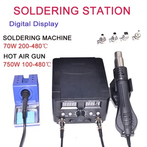 Stazione di saldatura senza piombo con controllo digitale della temperatura 858D con saldatore 936 <span class=keywords><strong>per</strong></span> riparazione elettronica - Product Image 2