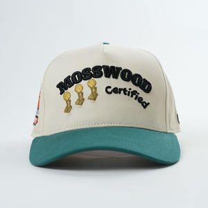 Gorra de béisbol ajustable Gorra de béisbol de dos tonos Lisa Sombrero deportivo de 5 paneles Gorra de béisbol con letras bordadas en 3D - Product Image 5