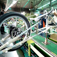 Ligne d'assemblage de vélos en profilés d'aluminium semi-automatique SanHok, rouleaux en acier inoxydable haute efficacité, technologie de pointe, sur mesure