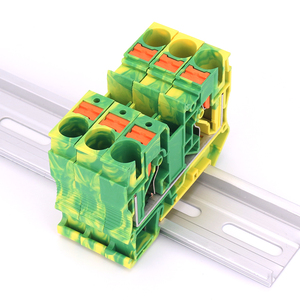 Pt 10-pe mặt đất Trái Đất Din Rail khối thiết bị đầu cuối 10mm ² dây thức ăn thông qua đẩy trong kết nối điện - Product Image 5