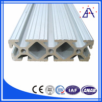 Profilé d'extrusion en aluminium à rainures en T industrielles 2040 3030 4040 8080, cadre anodisé pour système de ligne d'assemblage
